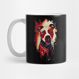 Pitbull dog Tie Dye art design Mug